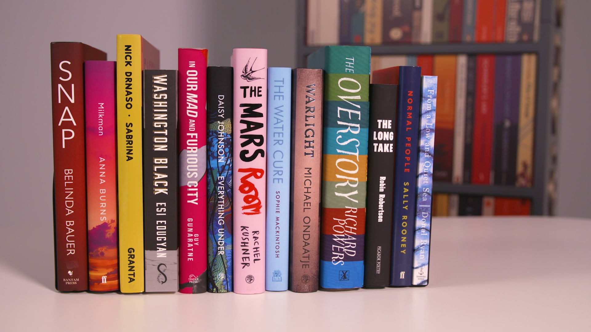 2018 Man Booker longlist shelf