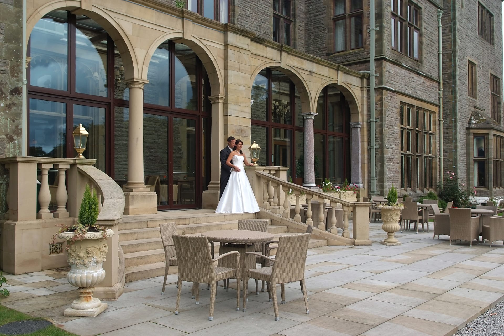 Armathwaite Hall wedding terrace DSCF9708