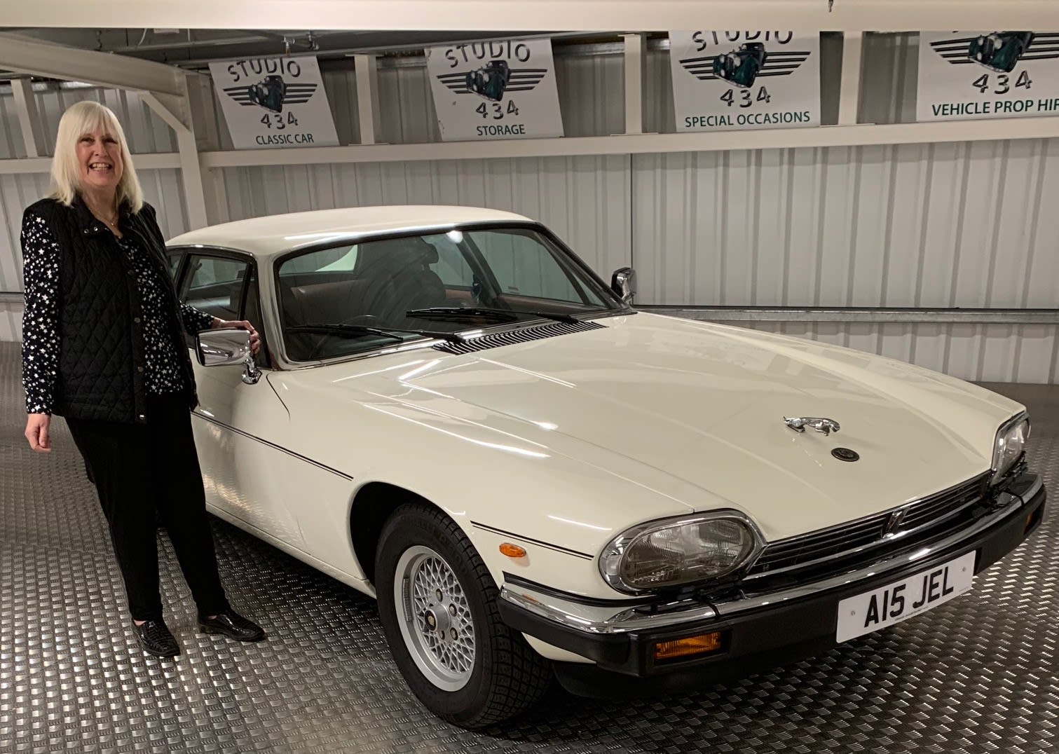 Women Behind the Wheel Beryl With White Jaguar Smiling