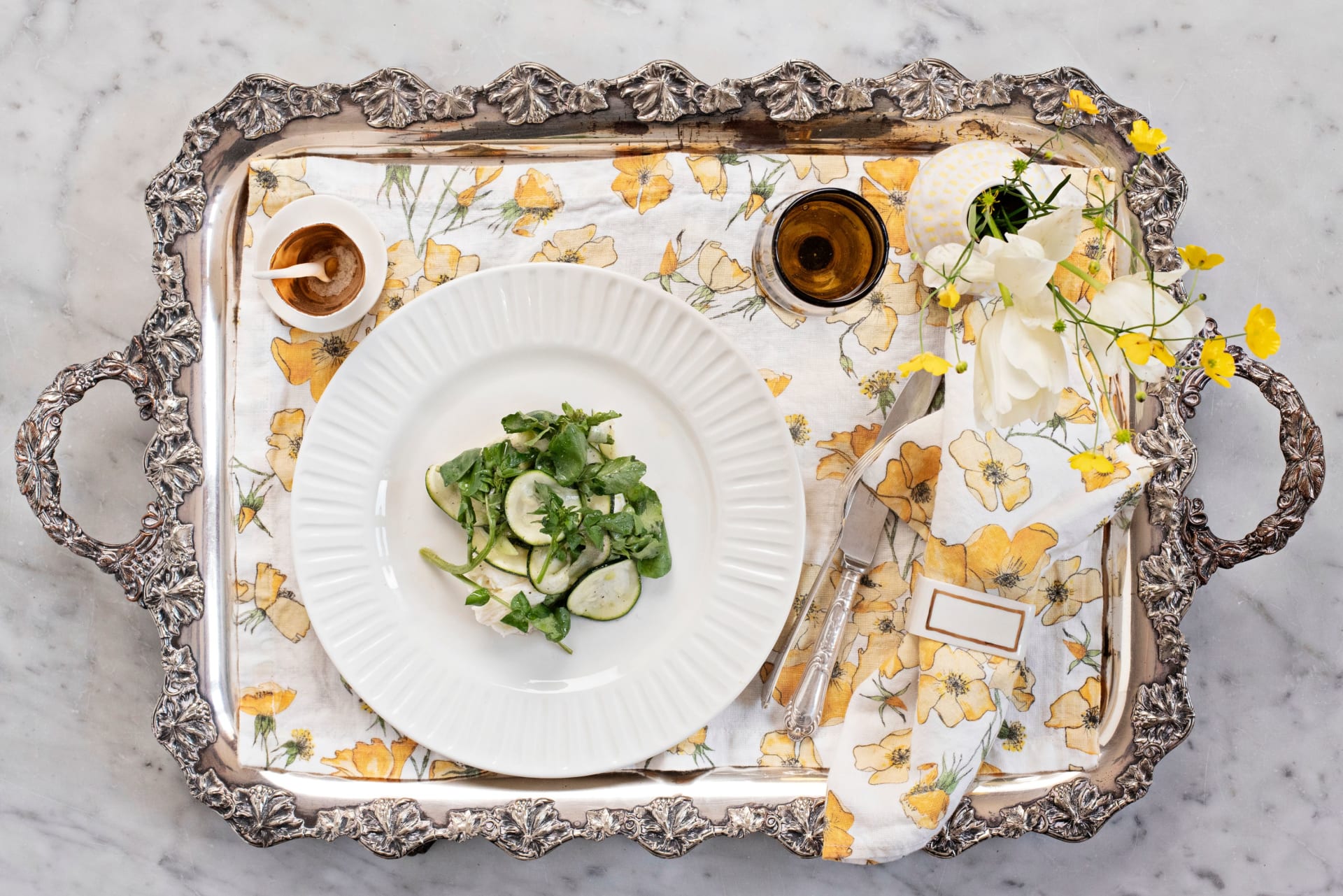 Burrata Courgette and Fennel