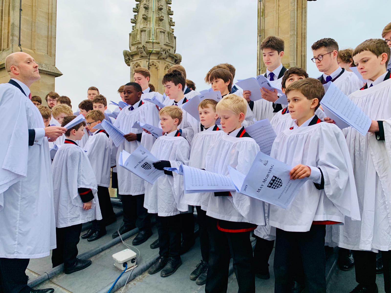 Choir on tower May Morning 19 ywcmse