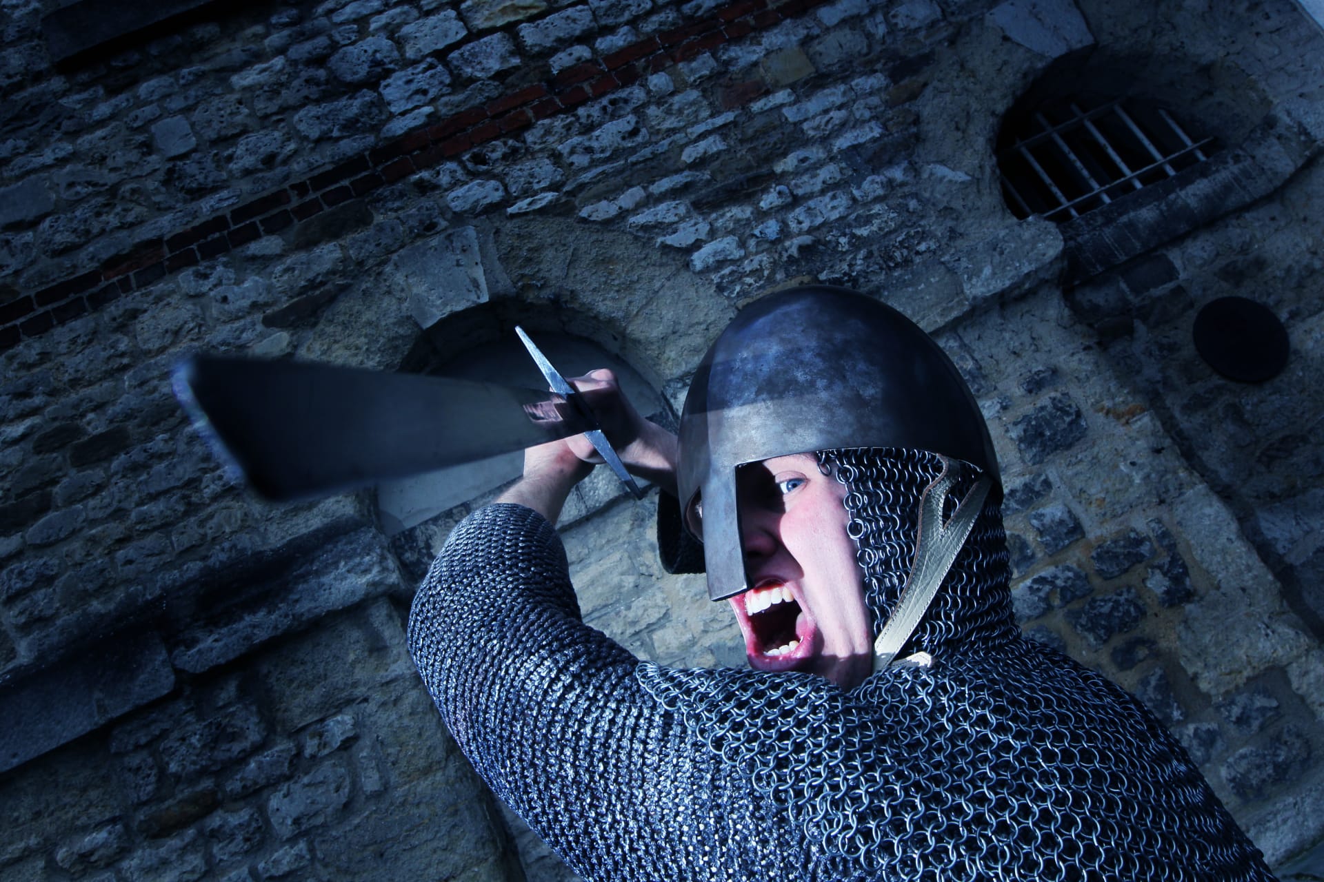 King Arthurs Knight School Knight Pose with Sword