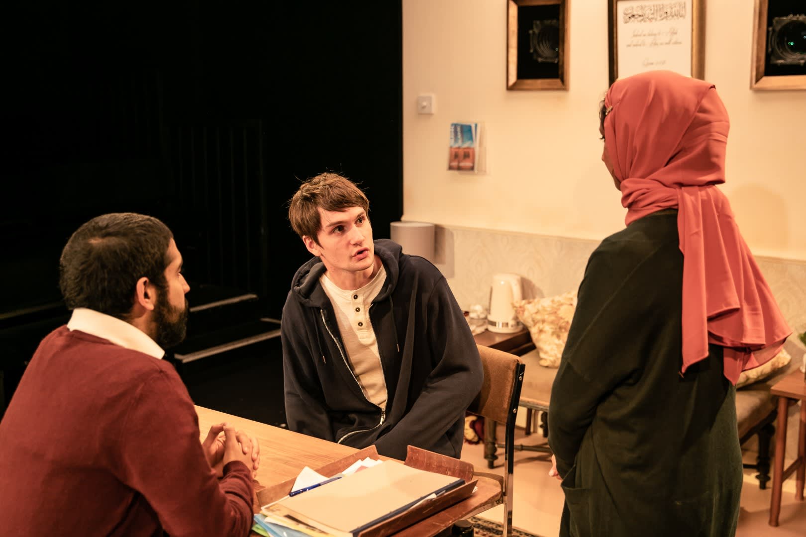 The Funeral Director  London Cast  Maanuv Thiara  Tom Morley and Aryana Ramkhalawon  c The Other Richard