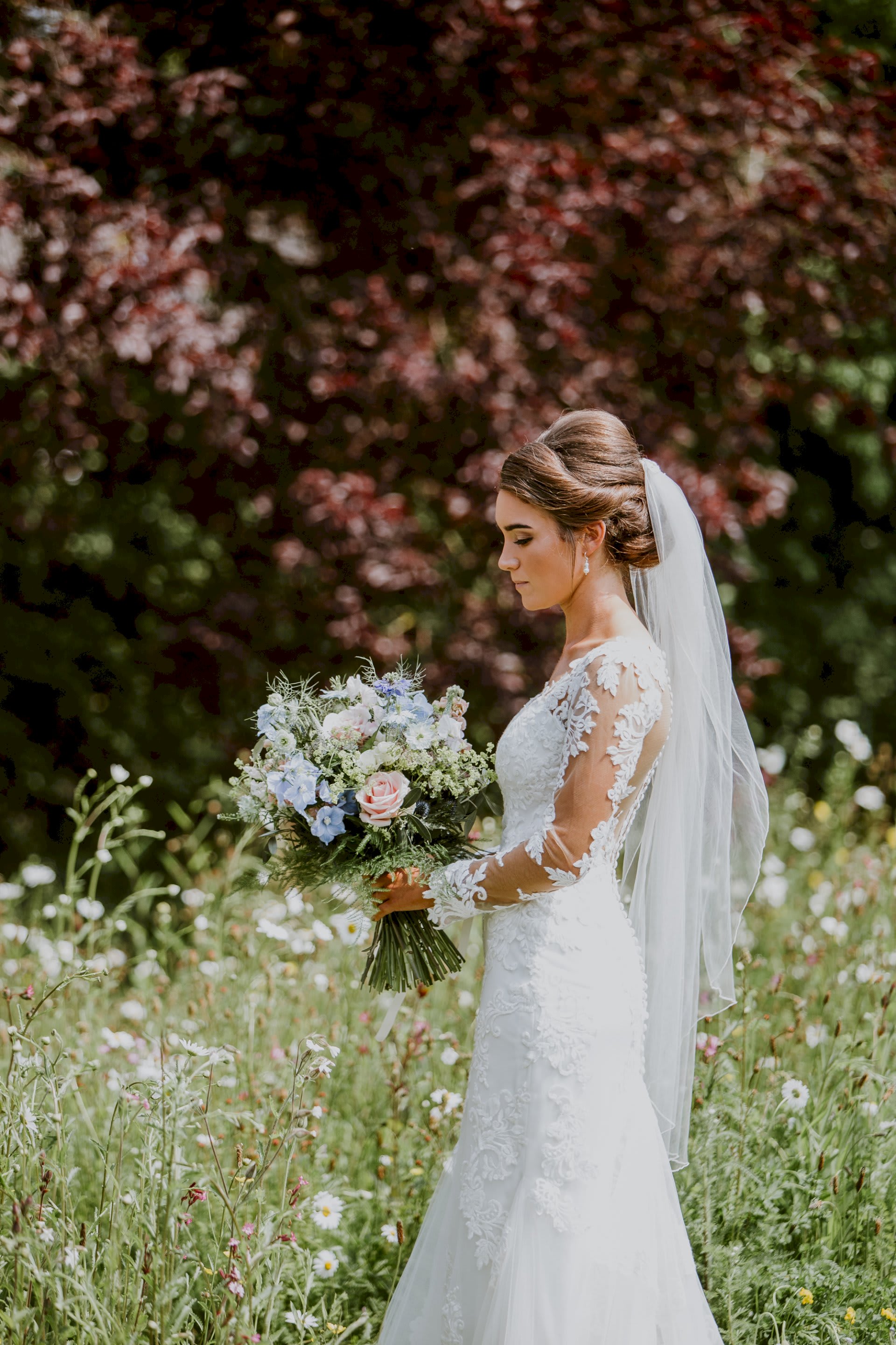 Real Wedding Tim and Viv Flowers in Meadow