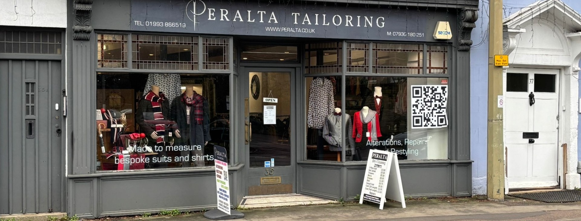 Peralta Tailoring store front