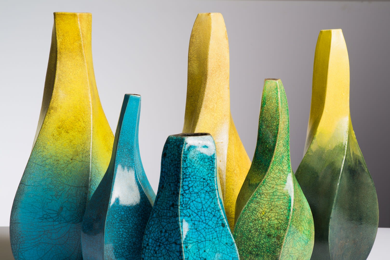 Shaping the Earth Ian Fraser Blue Yellow Green Pottery