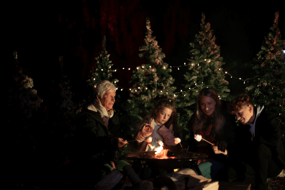 family Marshmallow roasting