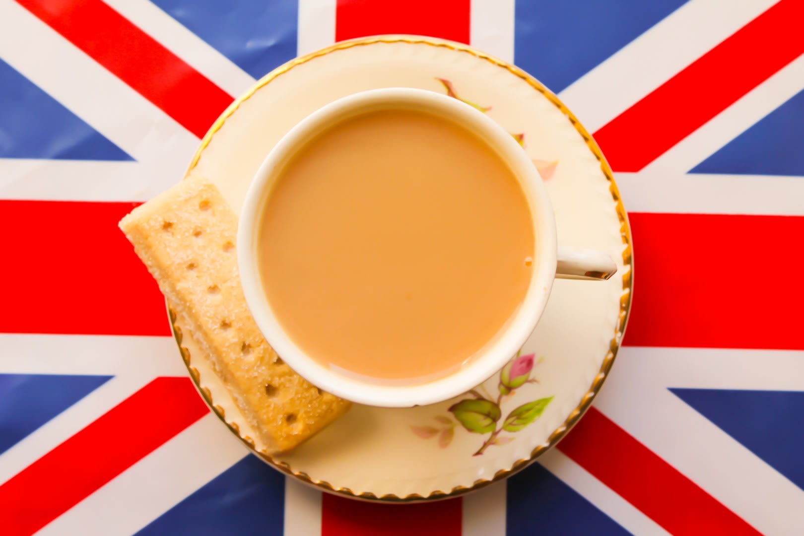 Patriotic Cup of Tea and Short Bread British