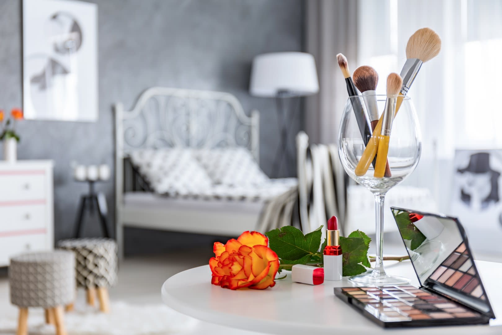 Bedroom With Dressing Table Makeup Focus