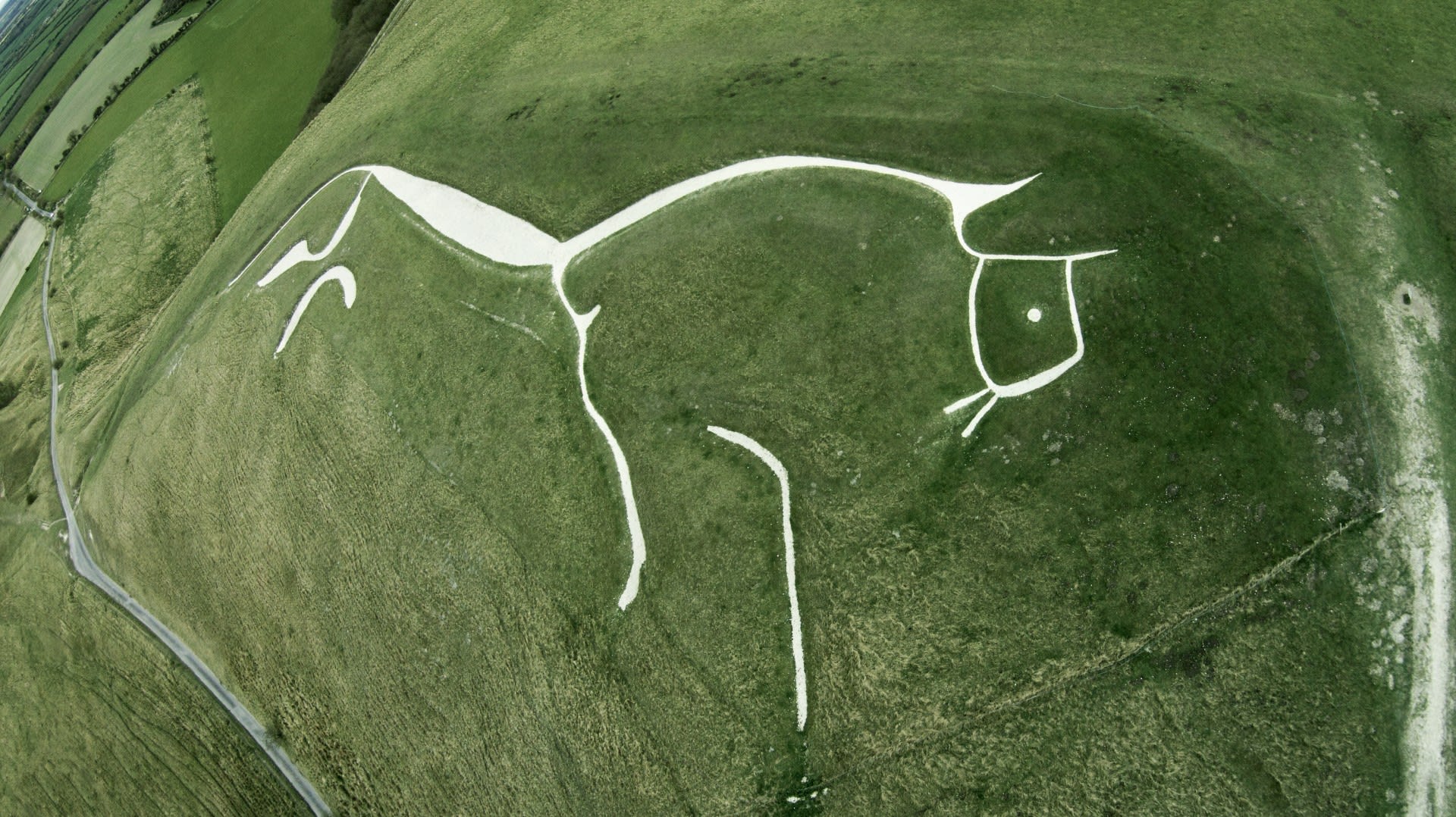 Where The Grass Is Greener June Uffington White Horse Aerial Shot